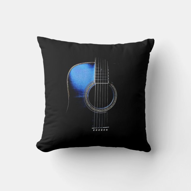 Coussin Carreau réversible de guitare acoustique (Recto)