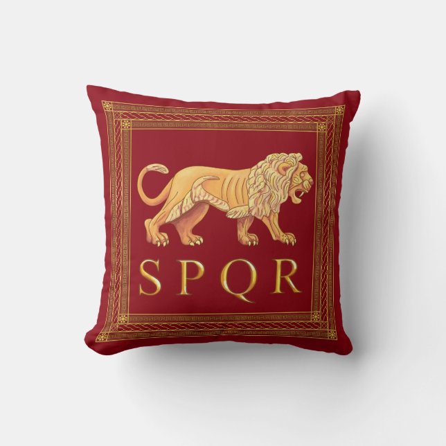 Coussin Carreau romain de lion (Recto)