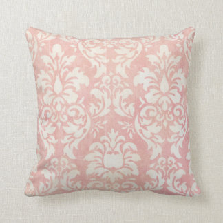 Coussin Carreau rose minable de réversible de damassé