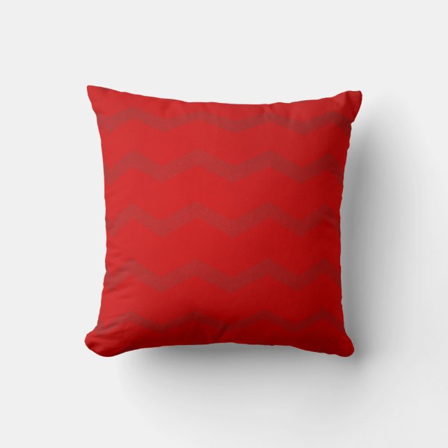 Coussin Carreau - rouge de Chevron (Recto)