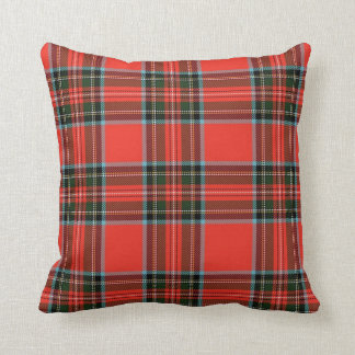 Coussin Carreau rouge de plaid