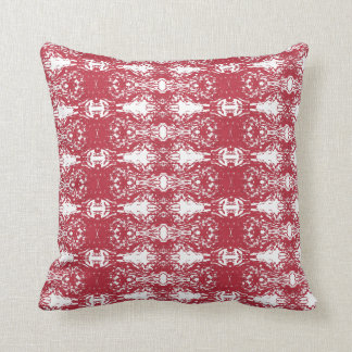 Coussin Carreau rouge fané de griffonnage