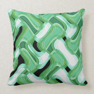 Coussin Carreau sage et en ivoire de coton par C.L. Brown
