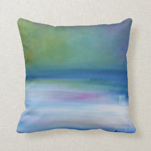 Coussin Carreau silencieux d'abrégé sur vert bleu de mer