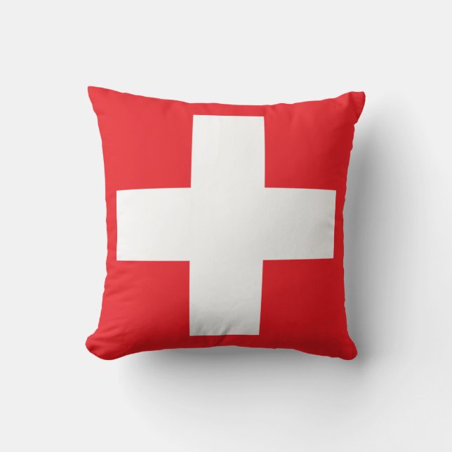 Coussin Carreau suisse carré de drapeau (Recto)
