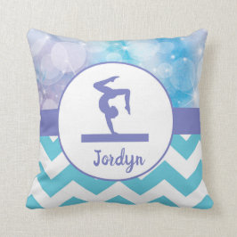 Coussin Carreau turquoise pourpre de gymnastique d'Aqua
