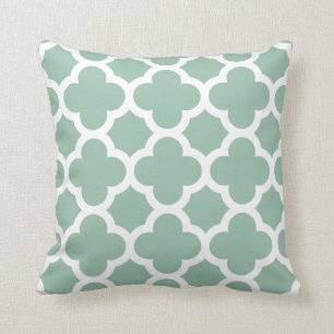 Coussin Carreau vert clair de Quatrefoil