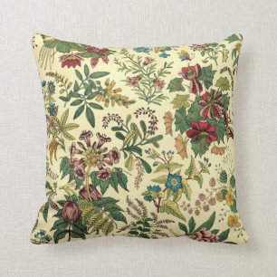 Coussin Carreau vintage de fleurs sauvages