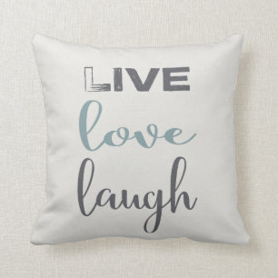 Coussin Carreau vivant de la typographie de rire d'amour