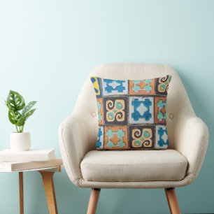 Coussin Carreaux de céramique colorée Motif Design