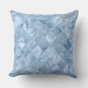 Coussin Carreaux de diamant en paillettes et feuille de bé