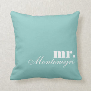 Coussin Carreaux de M. et de Mme Reversible personnalisés