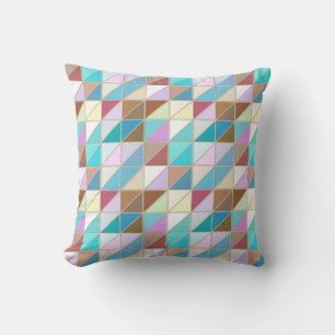 Coussin Carreaux de mosaïque - Pastels et tons terreux