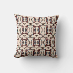 Coussin Carreaux de mosaïque petite Bourgogne ardoise bleu