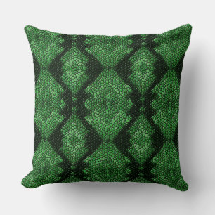 Coussin Carreaux de mosaïque vert Diamants Motif Lisse ore