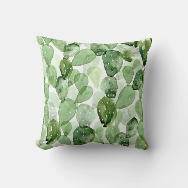 Coussin Carreaux d'intérieur/extérieurs de cactus (Recto)