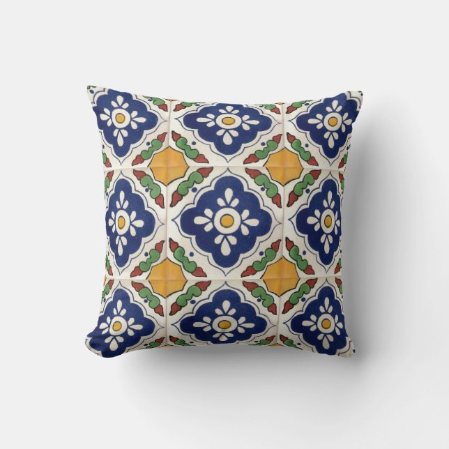 Coussin Carreaux doubles faces de tuile de Talavera de (Recto)