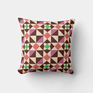 Coussin Carreaux du milieu du siècle - années 60