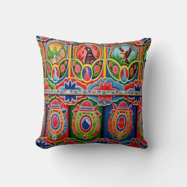 Coussin Carreaux extérieurs d'art de camion par le bord de (Recto)