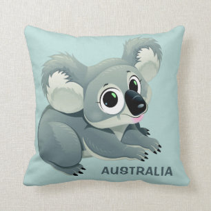 Coussin Carreaux faits sur commande des textes de koala