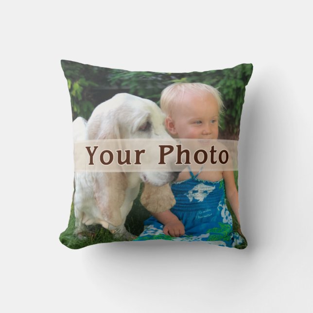 Coussin Carreaux imprimés pleine par coutume vos 2 PHOTOS (Recto)
