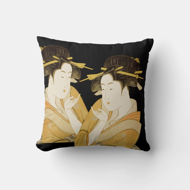Coussin Carreaux japonais de conception d'art (Recto)