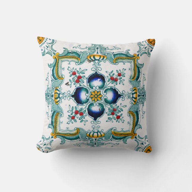 Coussin Carrelage Art Nouveau vintage (Recto)
