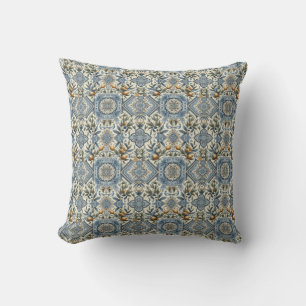 Coussin Carrelage bleu méditerranéen côtier 