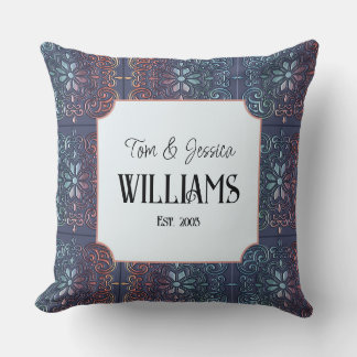 Coussin Carrelage décoratif bleu personnalisé
