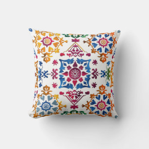 Coussin Carrelage en étoile coloré mexicain