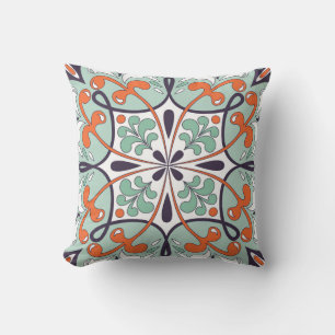 Coussin Carrelage marocain oriental Design floral