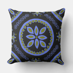 Coussin Carrelage Talavera noir