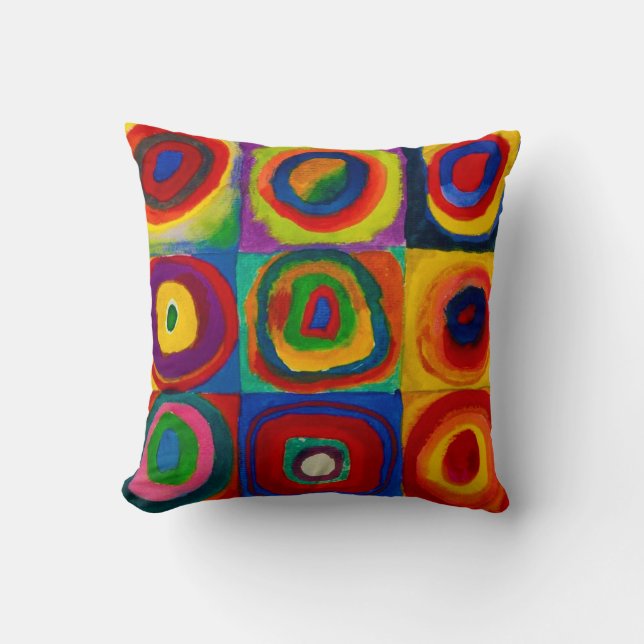 Coussin Carrés avec cercles, Abstraits, Wassily Kandinsky (Recto)