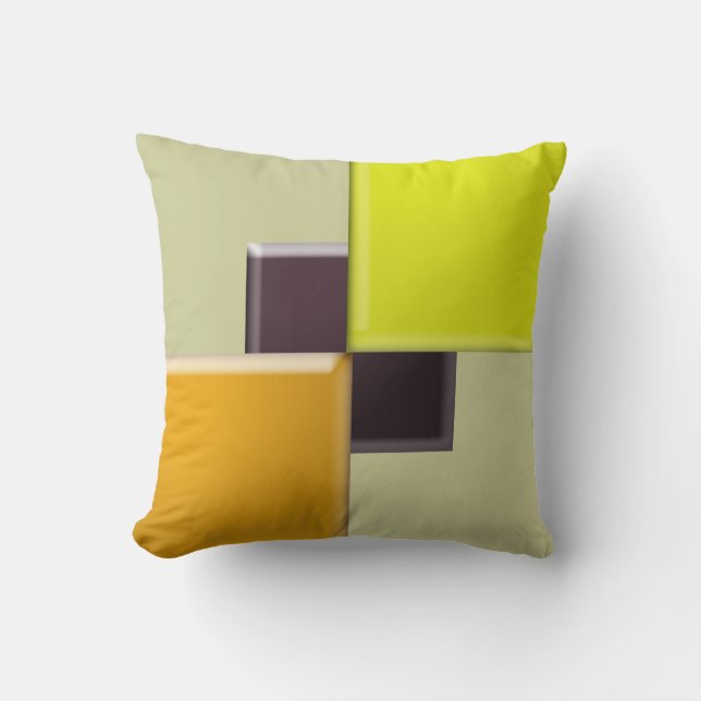 Coussin - Carrés de chevauchement moderniste (Recto)