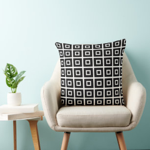 Coussin Carrés en noir Carré