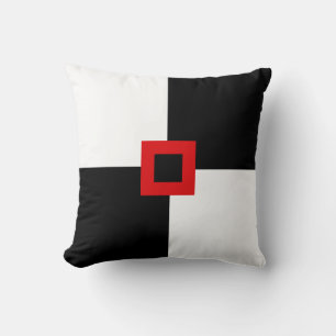 Coussin Carrés modernes en noir et blanc