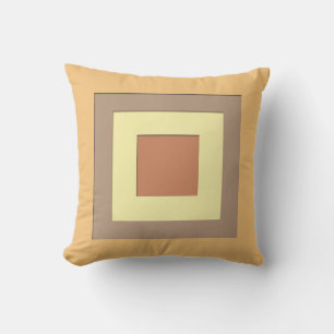 Coussin Carrés superposés de style milieu de siècle - Jaun
