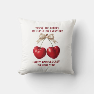 Coussin Carte 4ème anniversaire, Ornement de fruits pour a