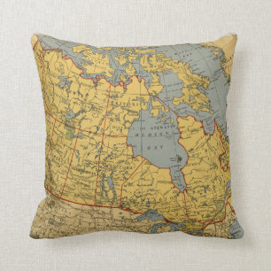 Coussin Carte antique du Canada