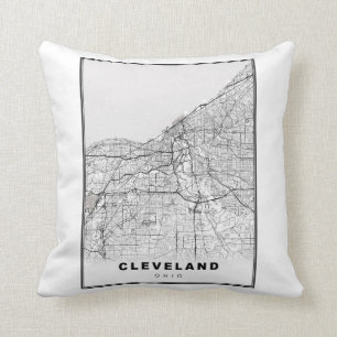 Coussin Carte Cleveland