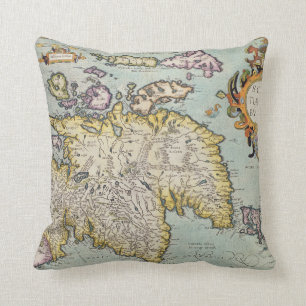 Coussin Carte de fièvre miliaire Scotia de l'Ecosse  