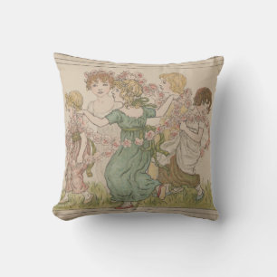 Coussin Carte de la Saint-Valentin antique, Kate Greenway,