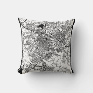 Coussin Carte de la ville de Ranchi Jharkhand