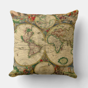 Coussin Carte de l'ancien monde