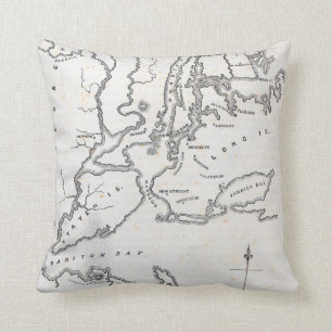 Coussin Carte de New York et de la proximité