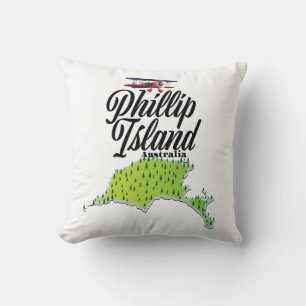 Coussin Carte de Phillip Island Australie