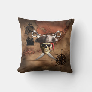 Coussin Carte des pirates