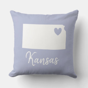 Coussin Carte d'état du Kansas  