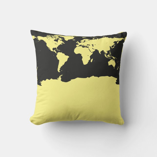 Coussin Carte du monde (Recto)