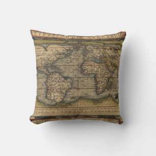 Coussin Carte du monde d'Ortelius 1570